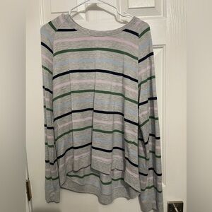 Thread & Supply Striped Long Sleeve Tee - Gray, Green, Pink, Blue